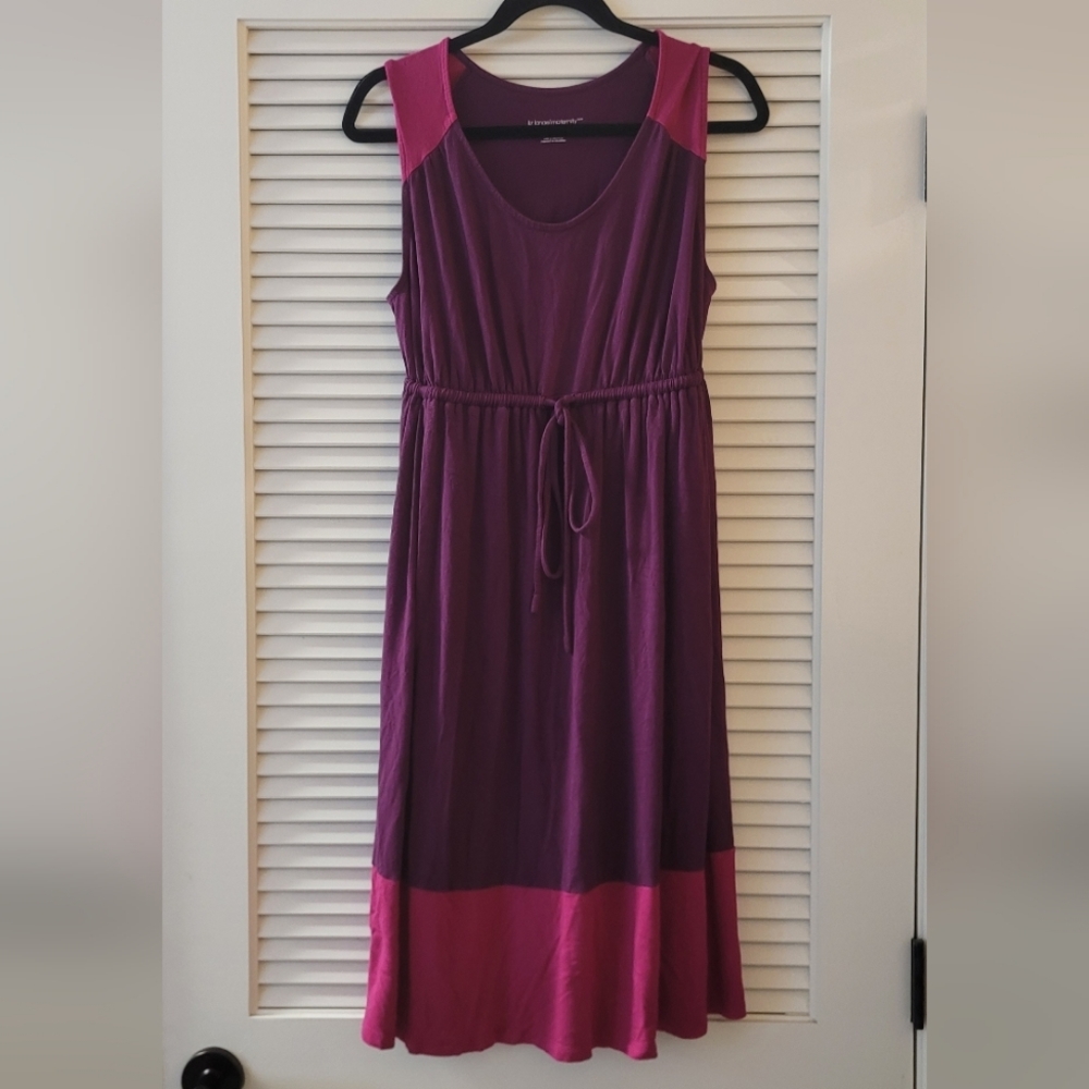 Liz Claiborne - (Maternity) Pink & Purple Sleeveless Dress